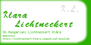 klara lichtneckert business card