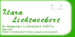 klara lichtneckert business card